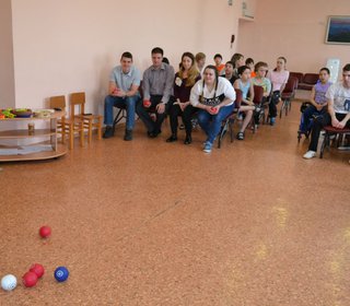 Веселые соревнования по бочча