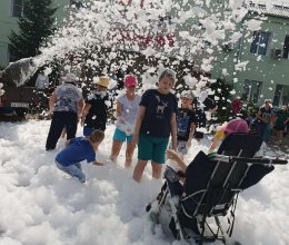 В облаке пены!